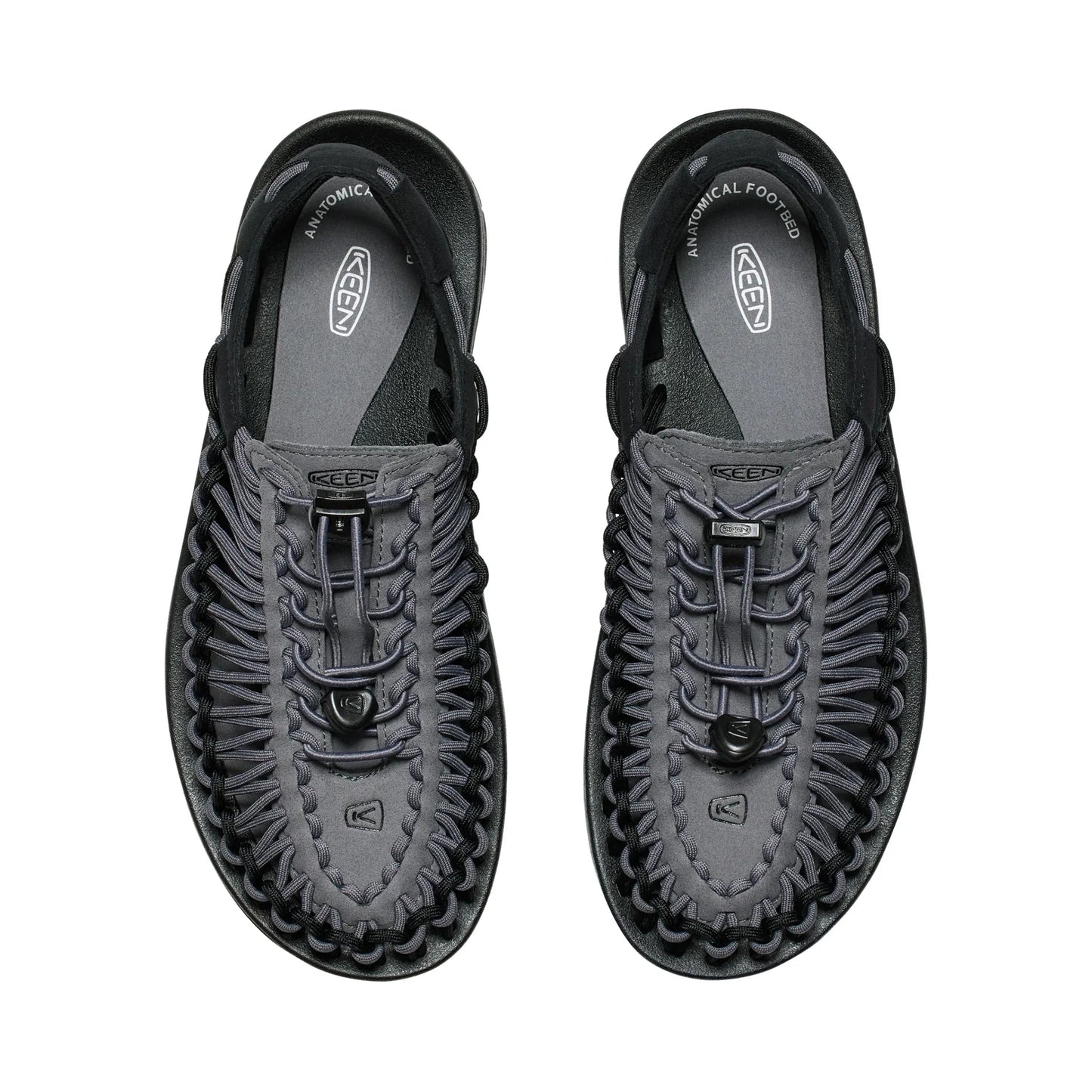 MENS UNEEK FLAT SANDALS MAGNET/STEEL GREY - Sole Therapy