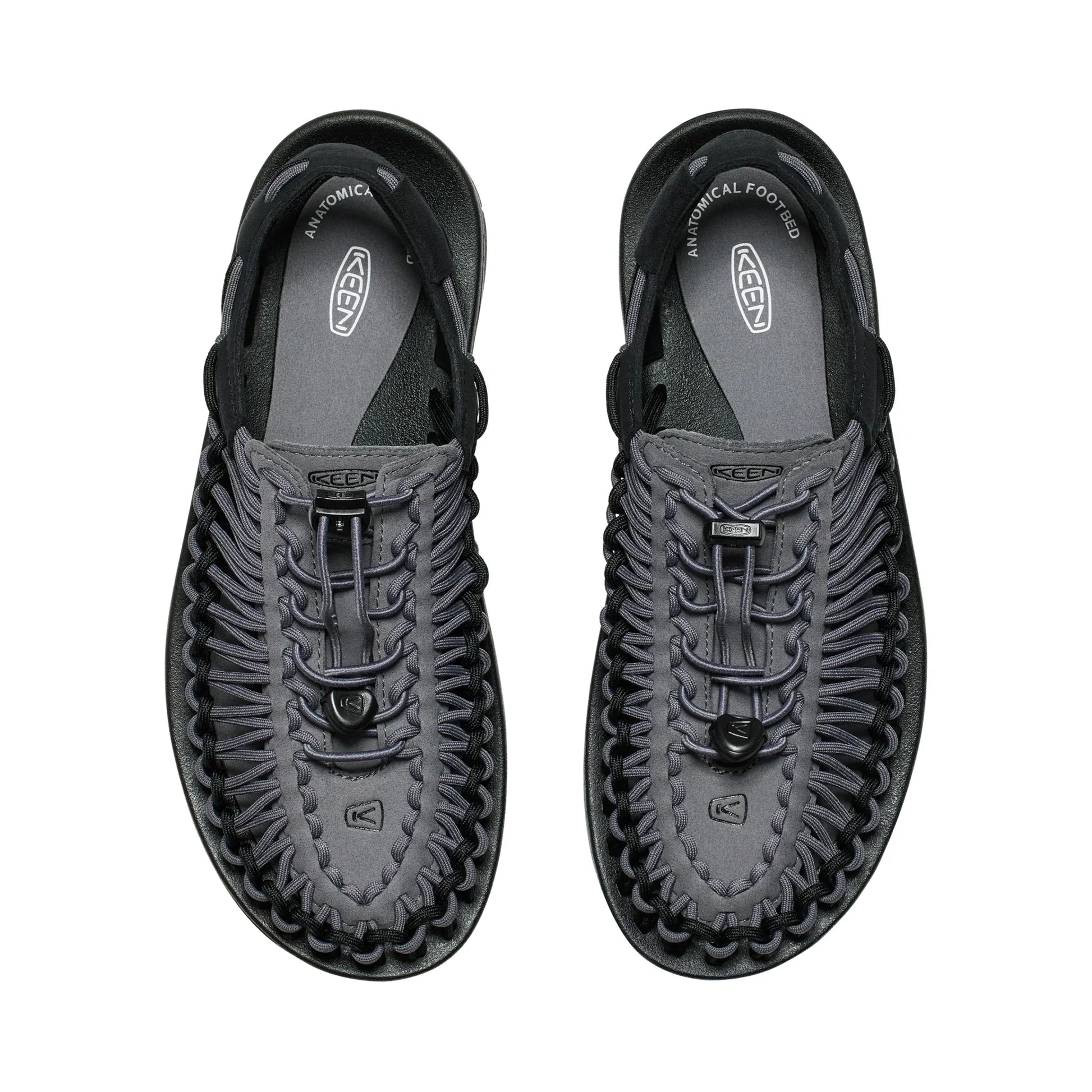 MENS UNEEK FLAT SANDALS MAGNET/STEEL GREY - Sole Therapy