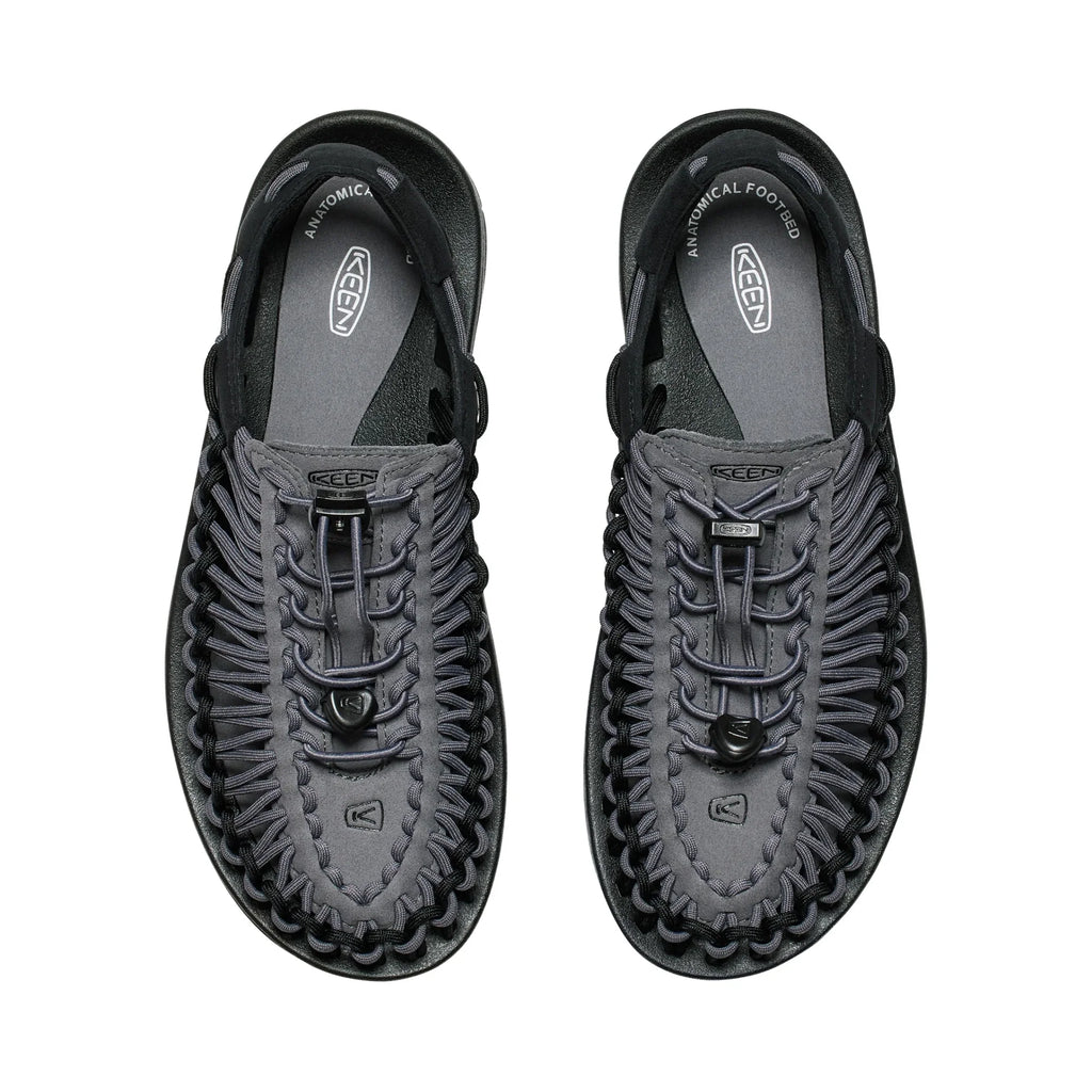 MENS UNEEK FLAT SANDALS MAGNET/STEEL GREY - Sole Therapy