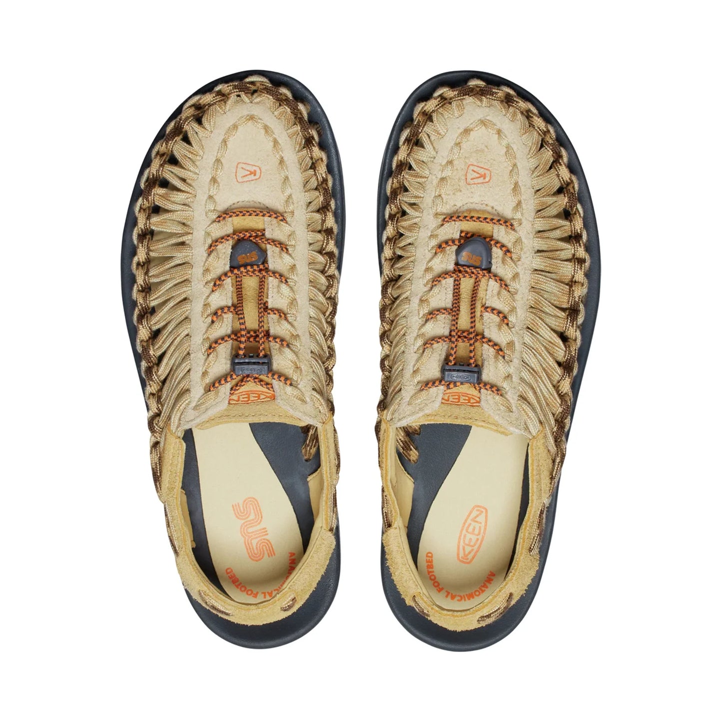 MENS UNEEK FLAT SANDALS WHEAT/REED YELLOW - Sole Therapy