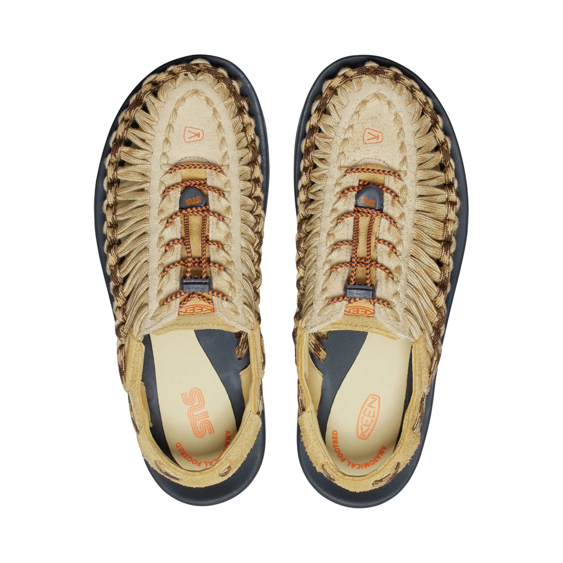 MENS UNEEK FLAT SANDALS WHEAT/REED YELLOW - Sole Therapy