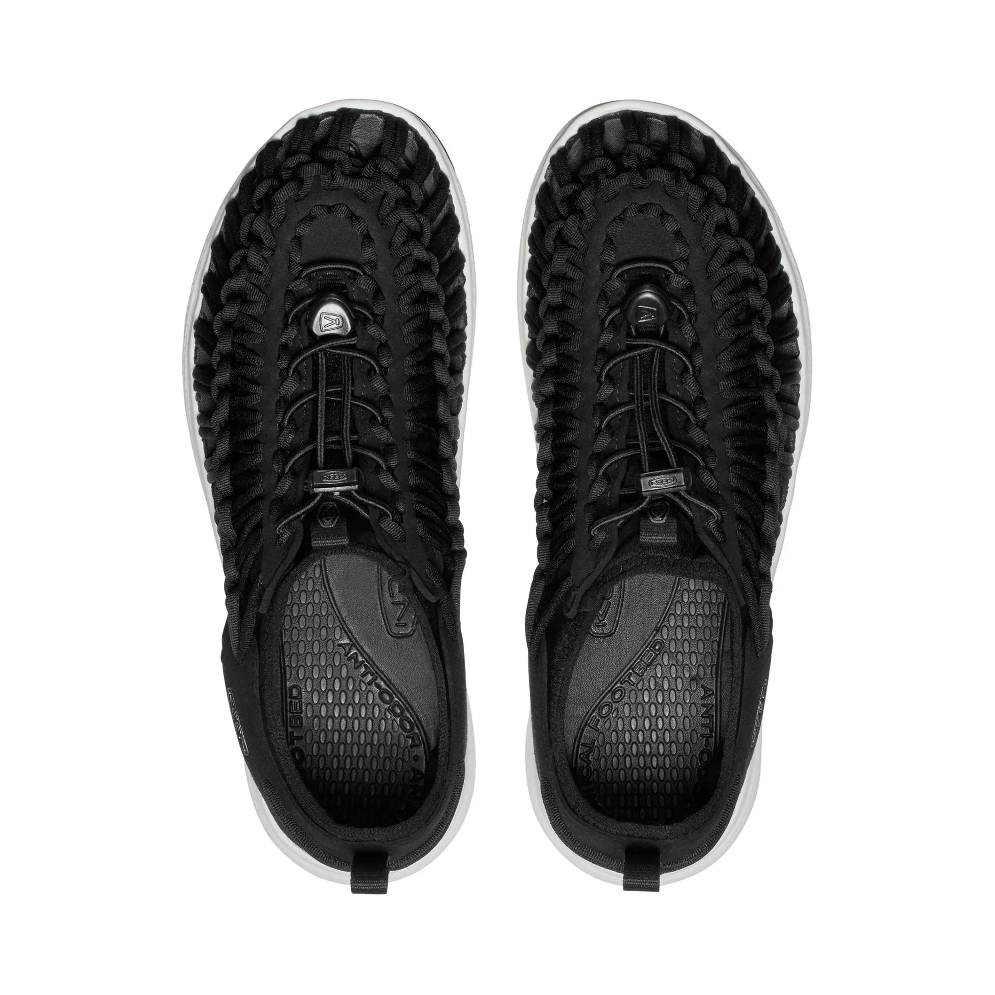 MENS UNEEK O3 FLAT SANDALS BLACK /STAR WHITE - Sole Therapy