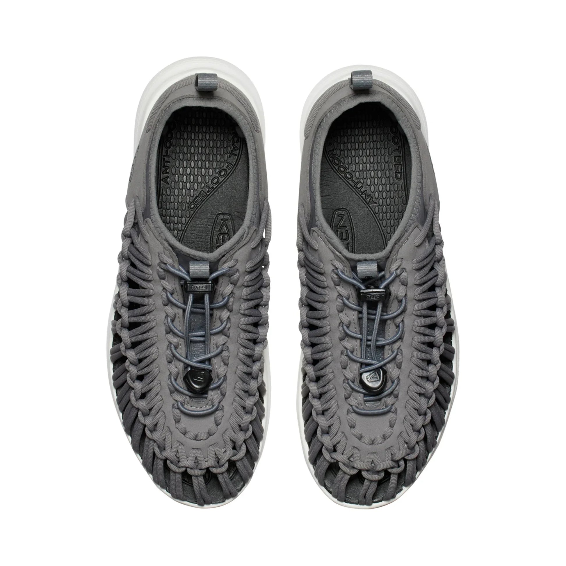 MENS UNEEK O3 FLAT SANDALS GREY/STAR WHITE - Sole Therapy