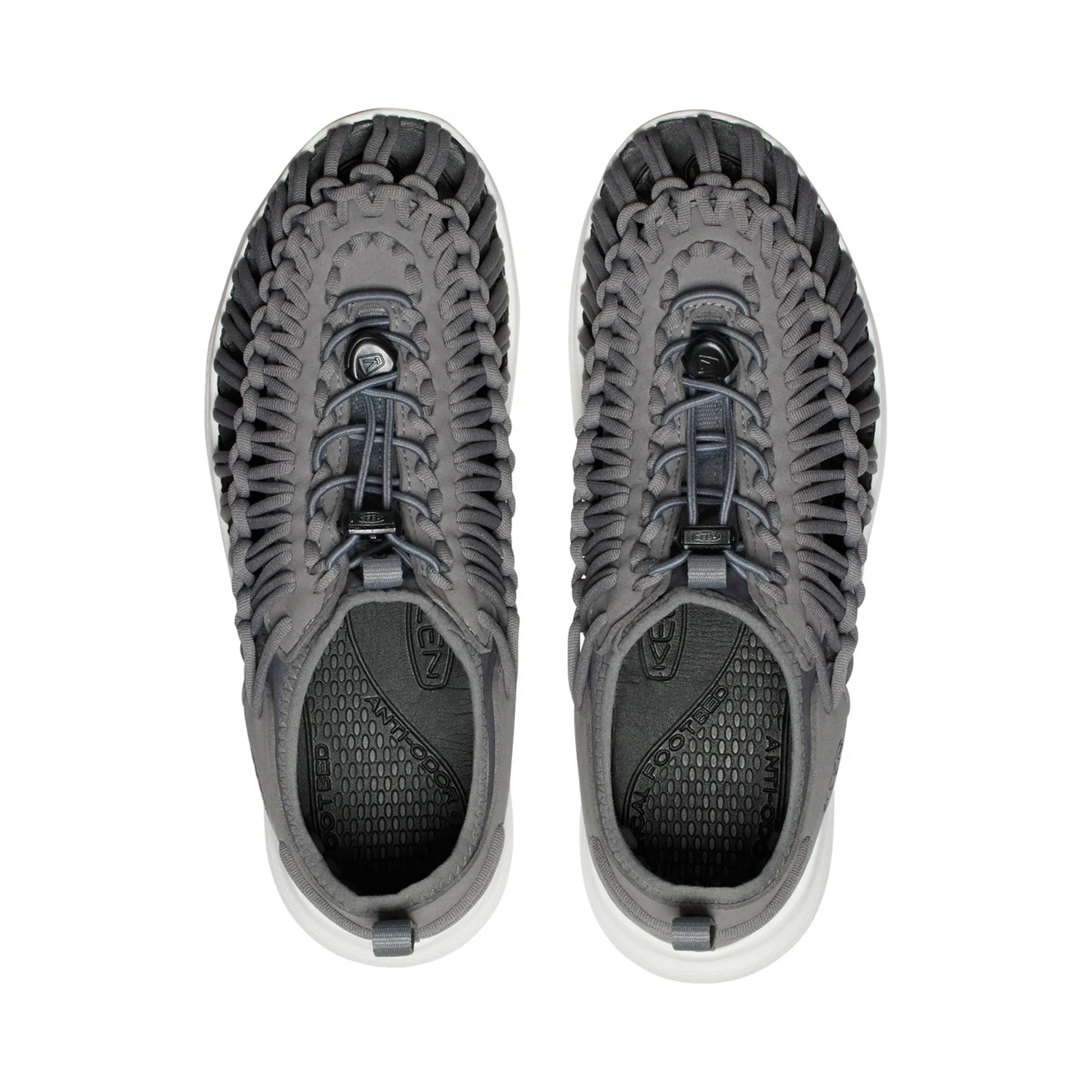 MENS UNEEK O3 FLAT SANDALS GREY/STAR WHITE - Sole Therapy