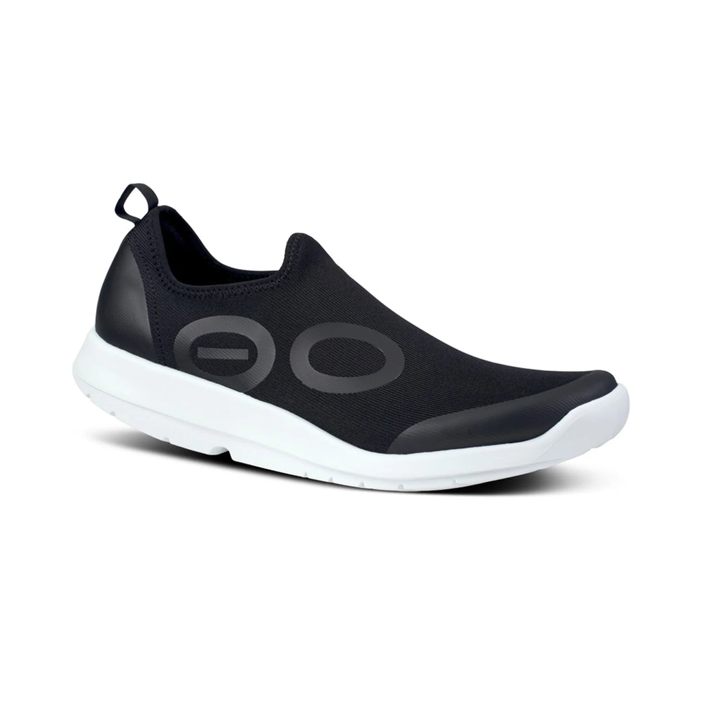 OOFOS MEN'S OOMG SPORT LOW SHOE - WHITE BLACK - Sole Therapy