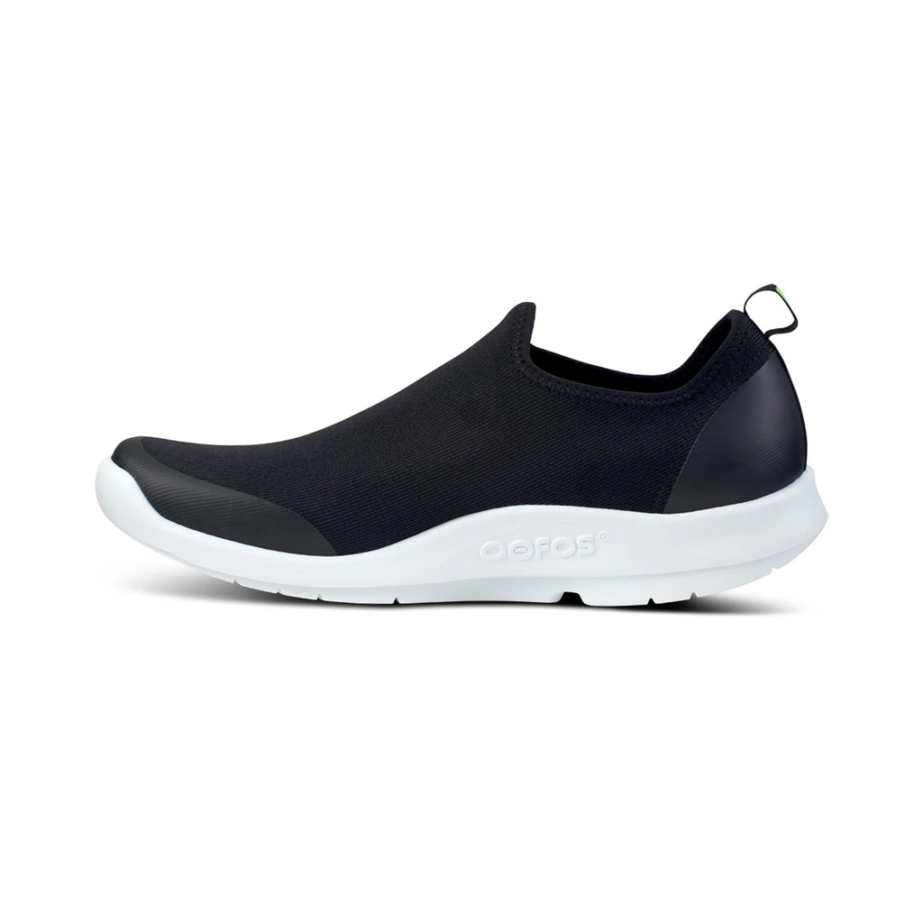 OOFOS MEN'S OOMG SPORT LOW SHOE - WHITE BLACK - Sole Therapy