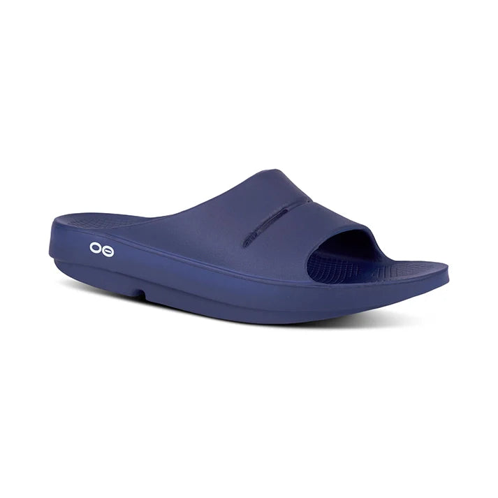 OOFOS UNISEX OOAHH SLIDE SANDALS  - NAVY - Sole Therapy
