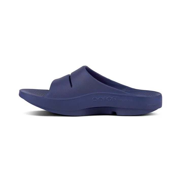 OOFOS UNISEX OOAHH SLIDE SANDALS  - NAVY - Sole Therapy