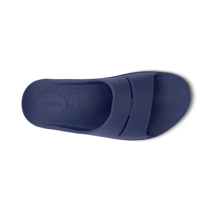 OOFOS UNISEX OOAHH SLIDE SANDALS  - NAVY - Sole Therapy
