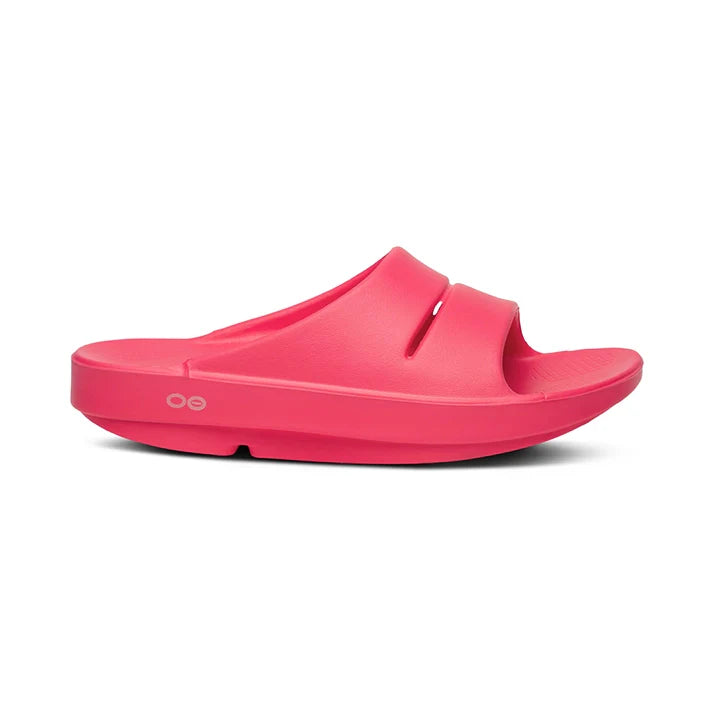 OOFOS UNISEX OOAHH SLIDE SANDALS  - NEON BERRY - Sole Therapy