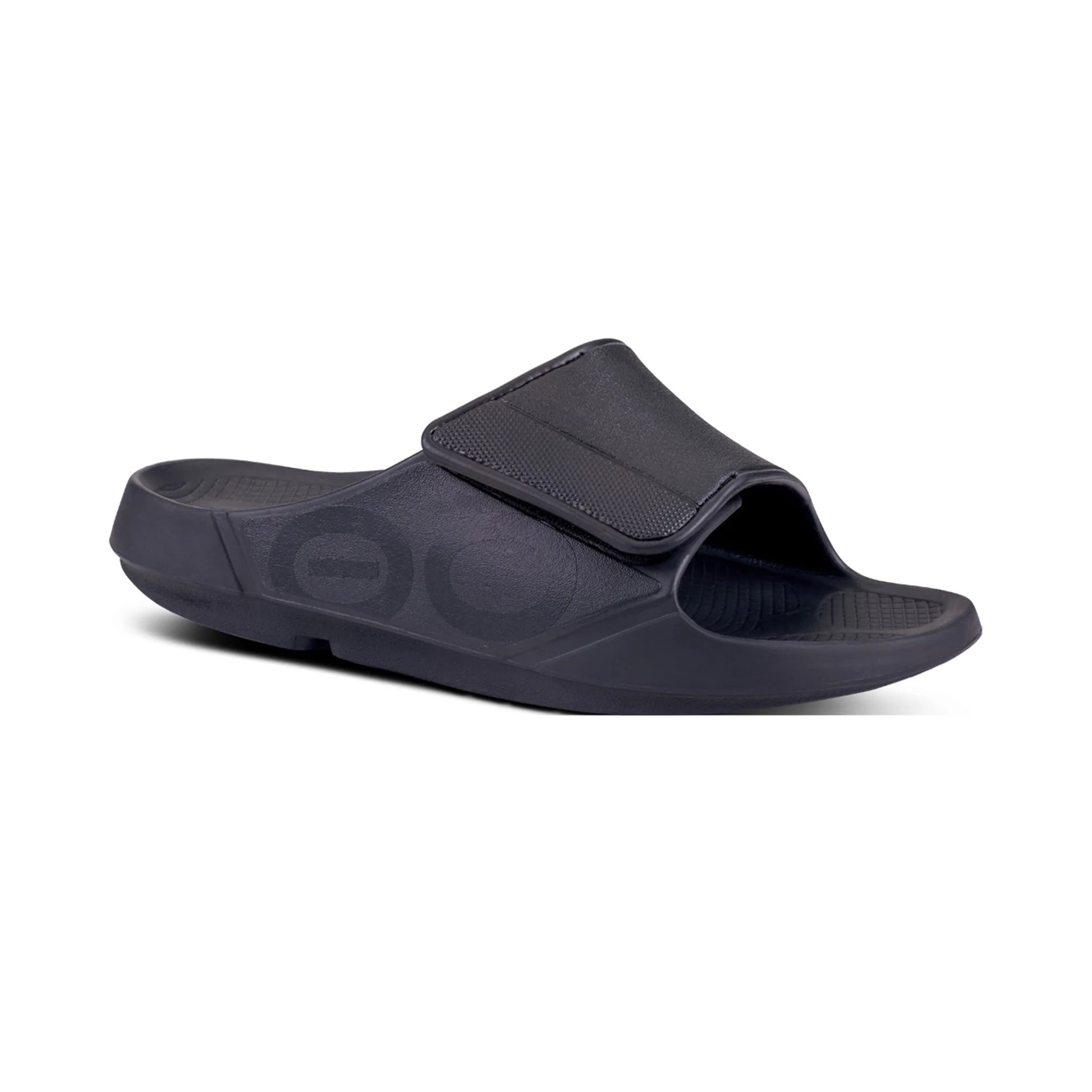 OOFOS UNISEX OOAHH SPORT FLEX SANDAL - MATTE BLACK - Sole Therapy