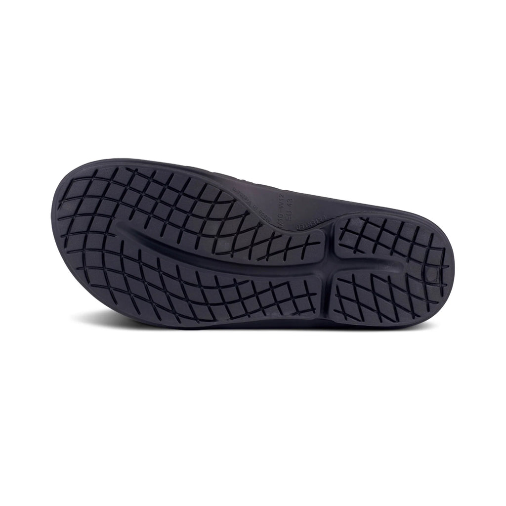 OOFOS UNISEX OOAHH SPORT FLEX SANDAL - MATTE BLACK - Sole Therapy