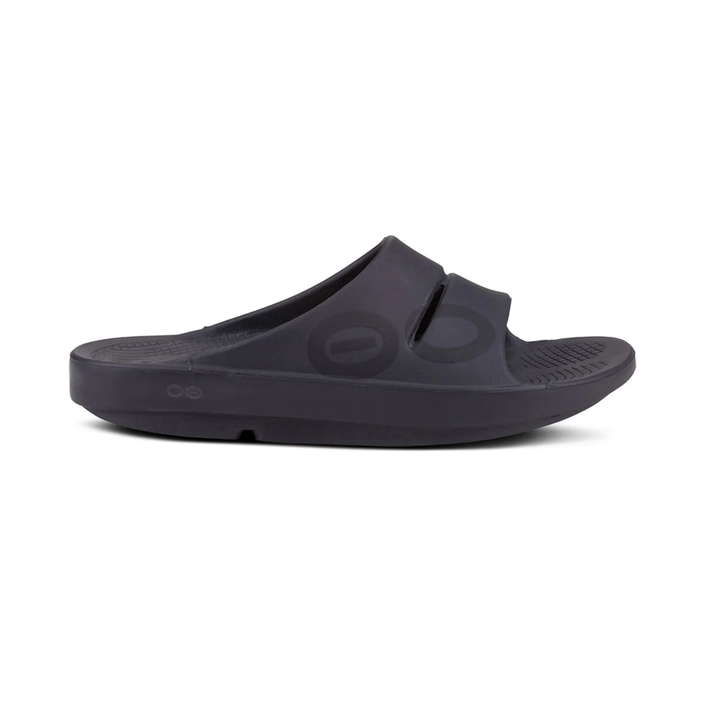 OOFOS UNISEX OOAHH SPORT SLIDE SANDAL - BLACK - Sole Therapy