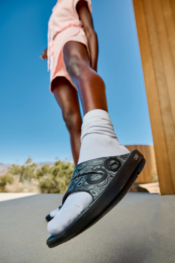 OOFOS UNISEX OOAHH SPORTS FLEX SANDALS - Black Water Camo - Sole Therapy