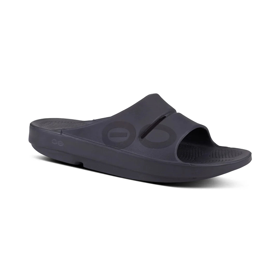 OOFOS UNISEX OOAHH SPORTS FLEX SANDALS - MATTE BLACK - Sole Therapy