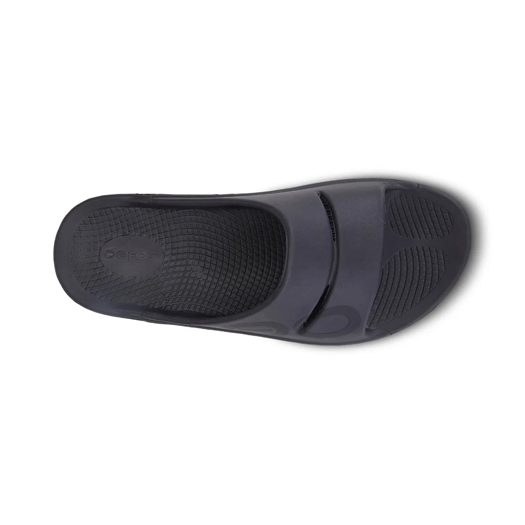 OOFOS UNISEX OOAHH SPORTS FLEX SANDALS - MATTE BLACK - Sole Therapy