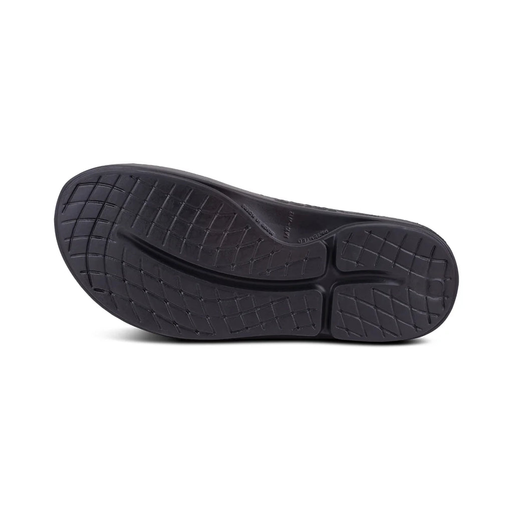OOFOS UNISEX OOAHH SPORTS FLEX SANDALS - MATTE BLACK - Sole Therapy