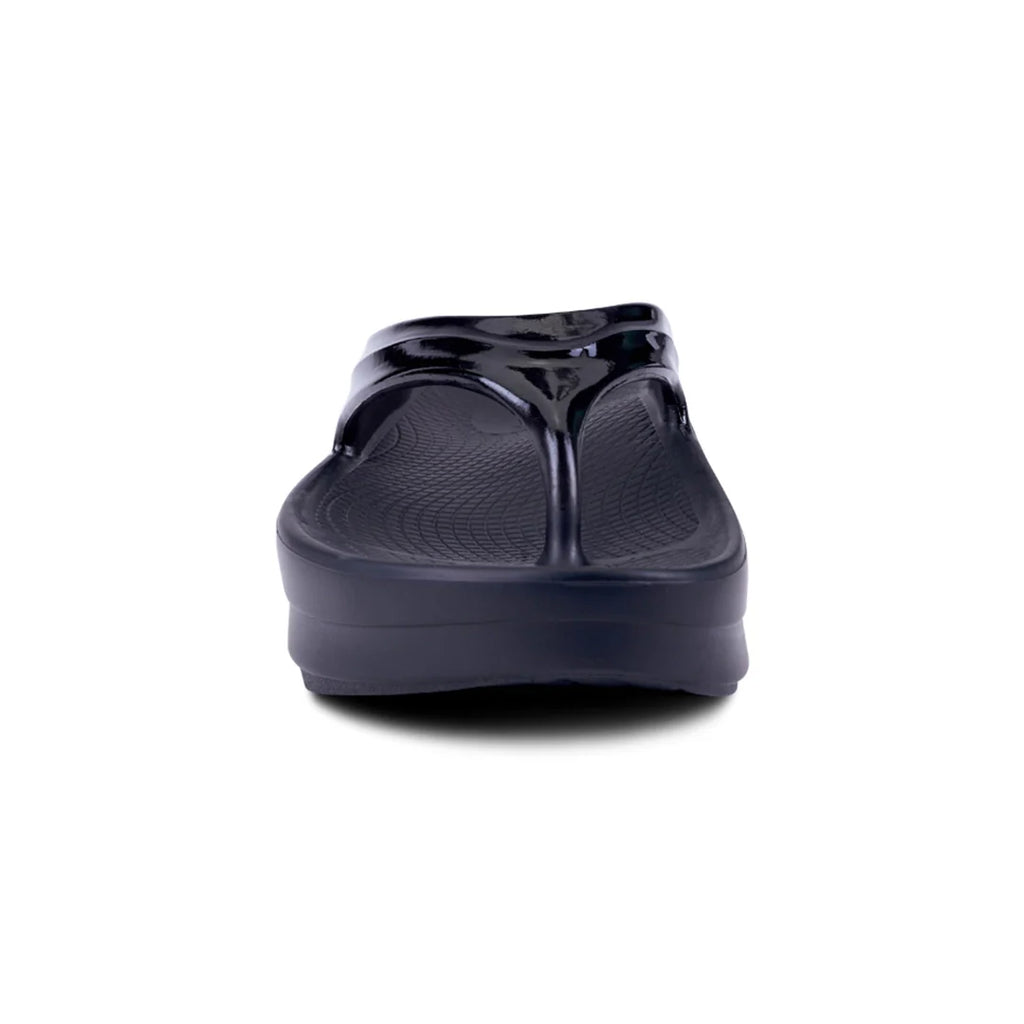 OOFOS UNISEX OOMEGA THONG  SANDALS - BLACK - Sole Therapy