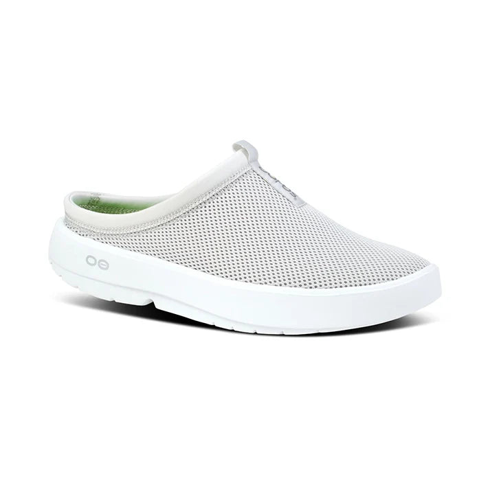 OOFOS WOMEN'S OOCOOZIE SPORT MULE - WHITE GREY - Sole Therapy