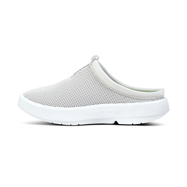 OOFOS WOMEN'S OOCOOZIE SPORT MULE - WHITE GREY - Sole Therapy
