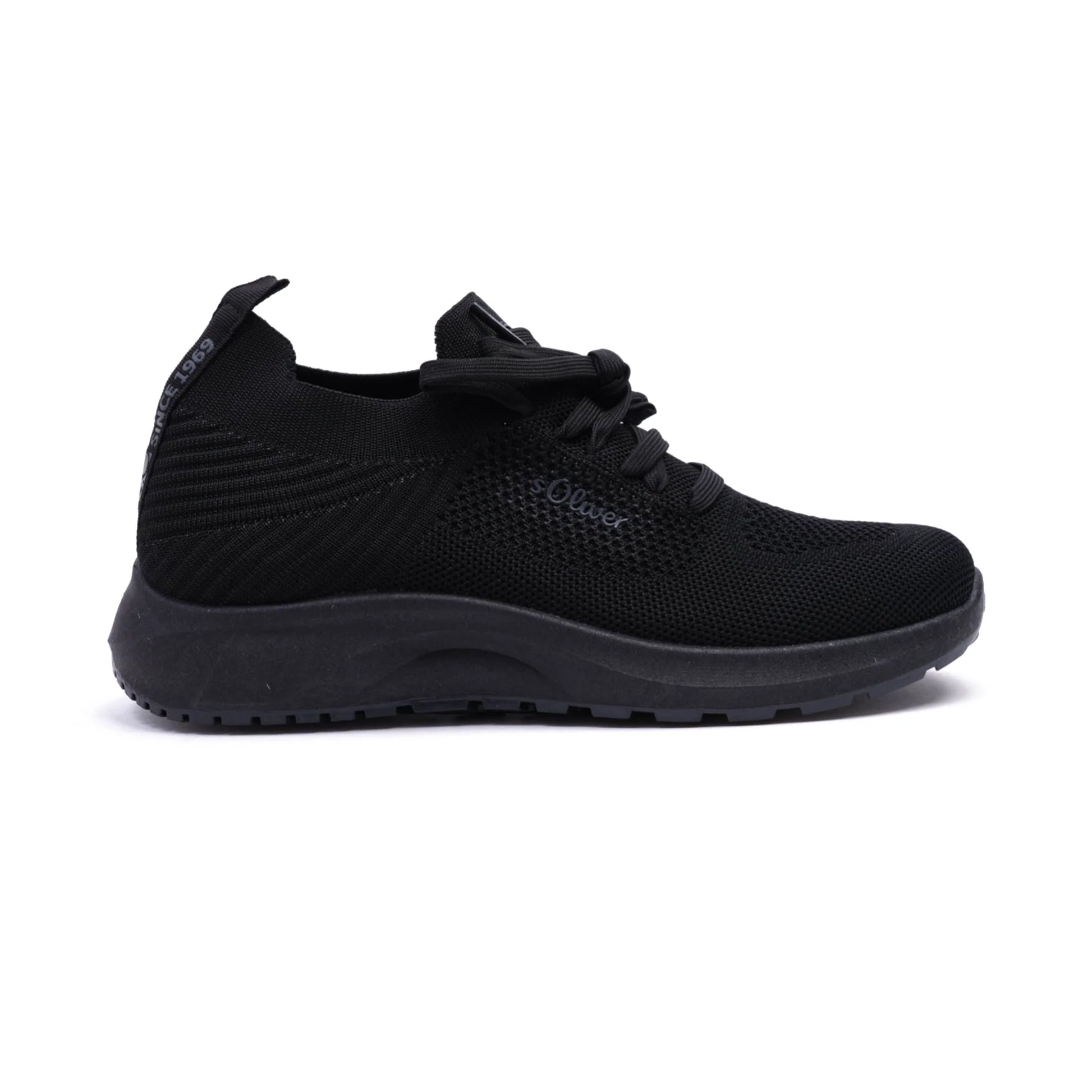 S. Oliver Comfortable Knitted Women's Sneakers Black - Sole Therapy