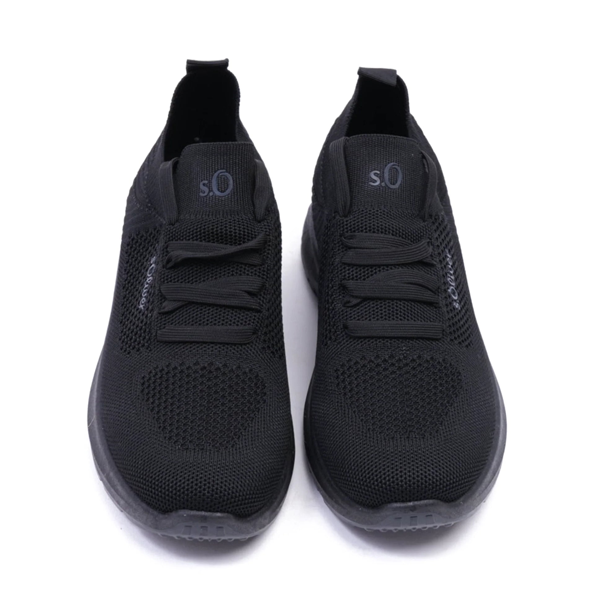 S. Oliver Comfortable Knitted Women's Sneakers Black - Sole Therapy