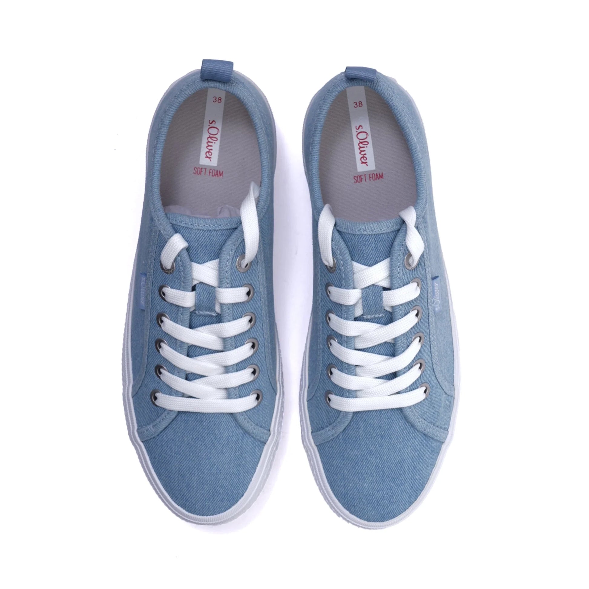 S. Oliver Low-Top Lace-Up Women's Sneakers Jeans - Sole Therapy