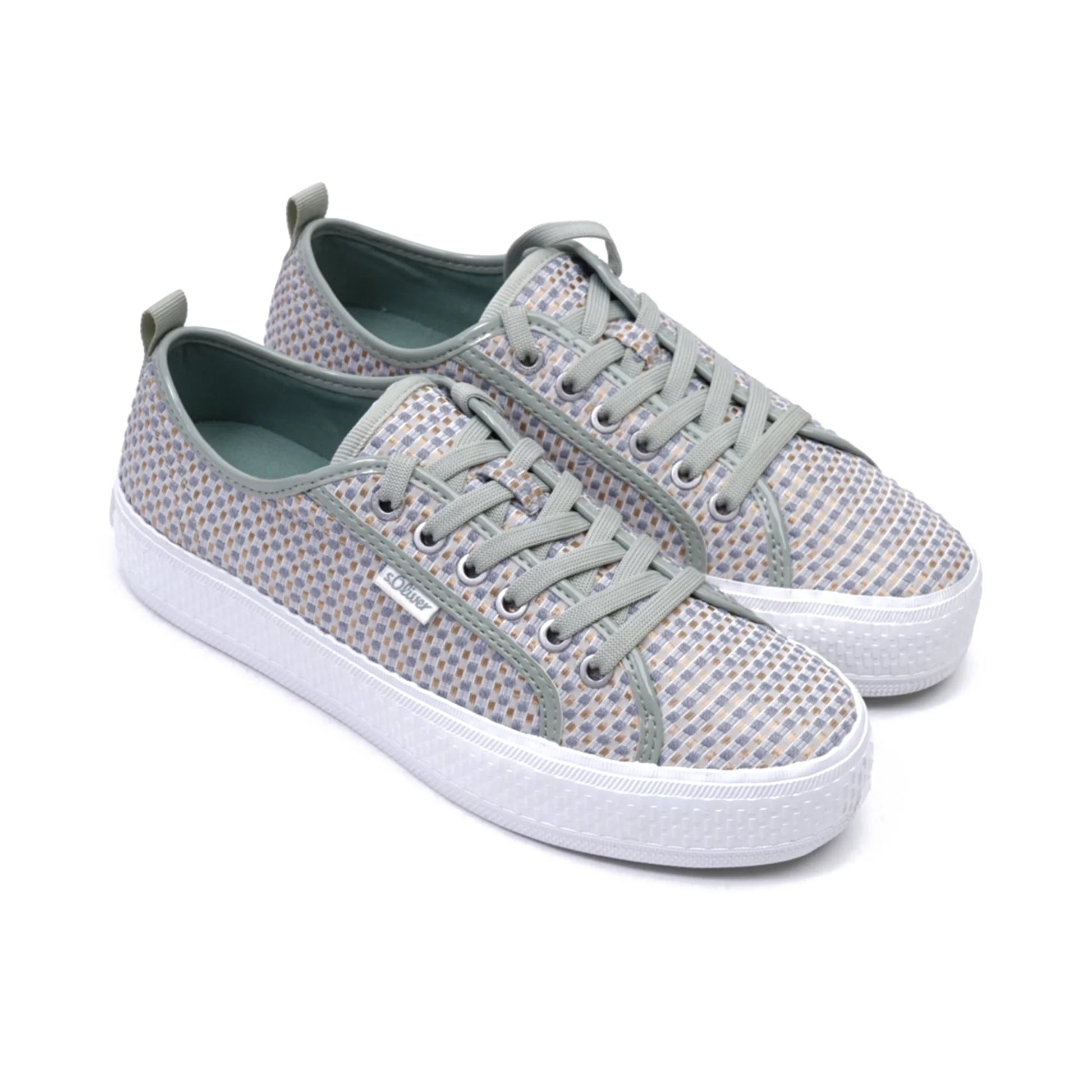 S. Oliver Low-Top Lace-Up Women's Sneakers Mint - Sole Therapy