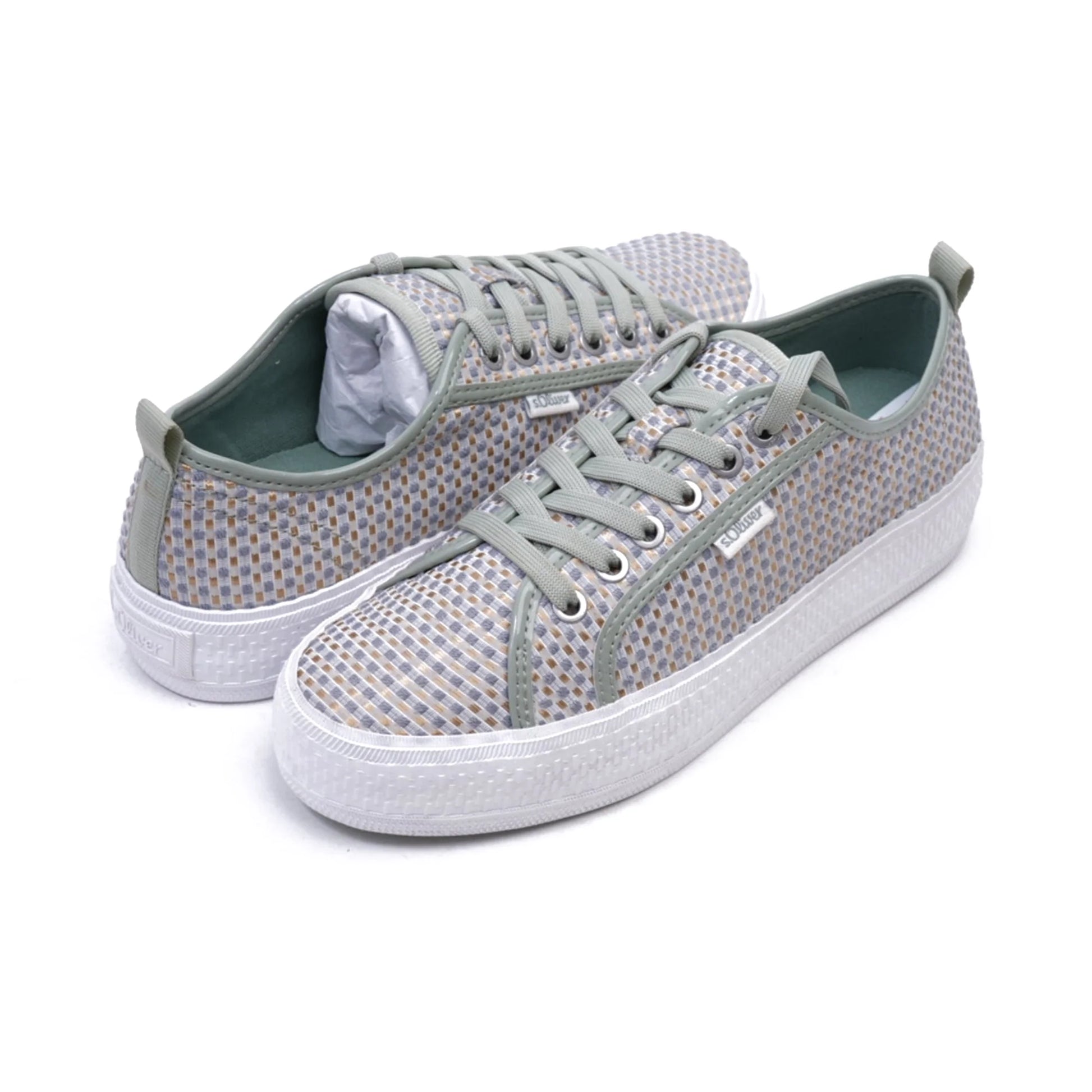 S. Oliver Low-Top Lace-Up Women's Sneakers Mint - Sole Therapy