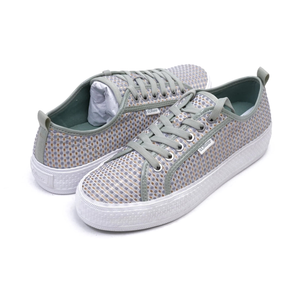 S. Oliver Low-Top Lace-Up Women's Sneakers Mint - Sole Therapy