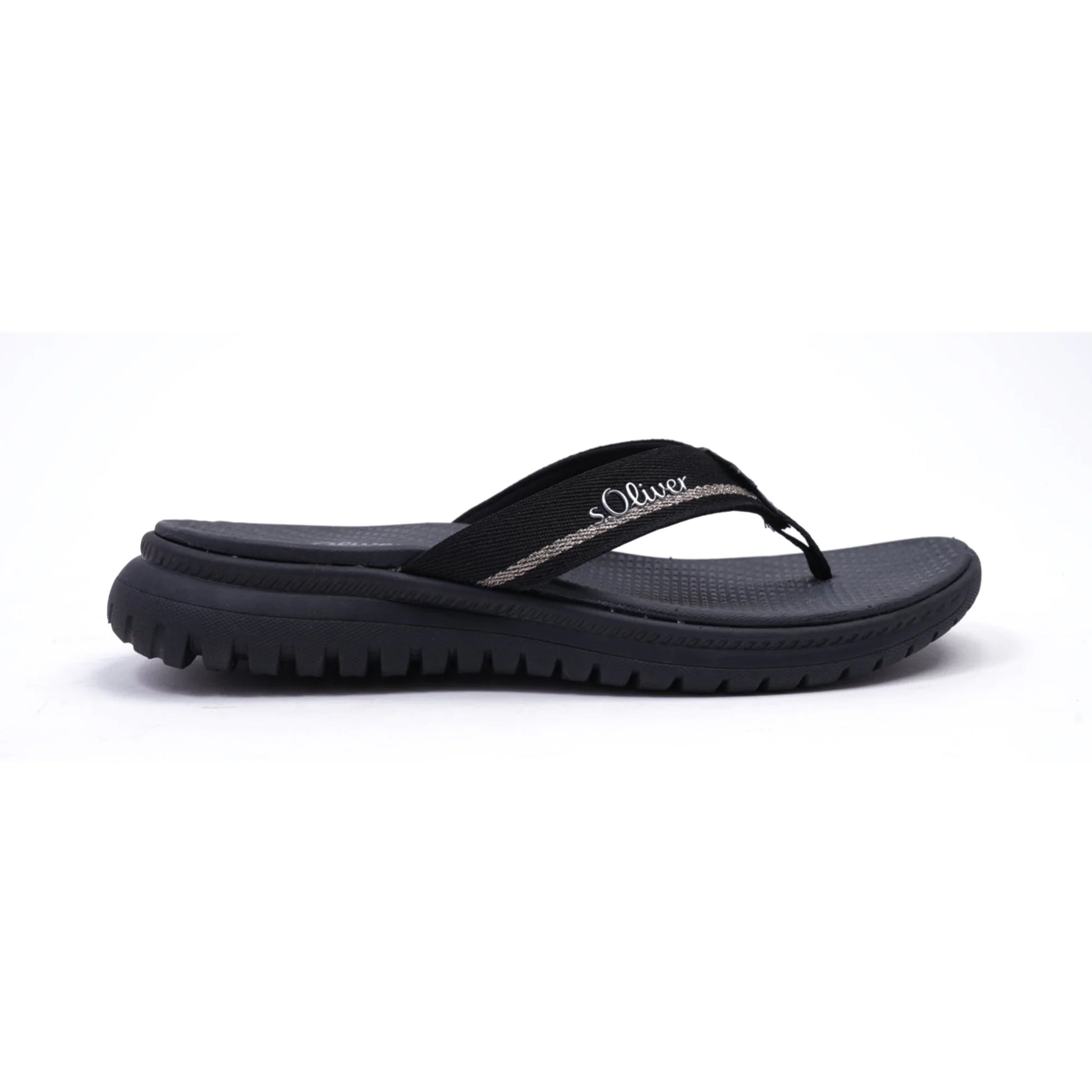 S. Oliver Women's Comfortable Flip-Flop Sandals Black - Sole Therapy