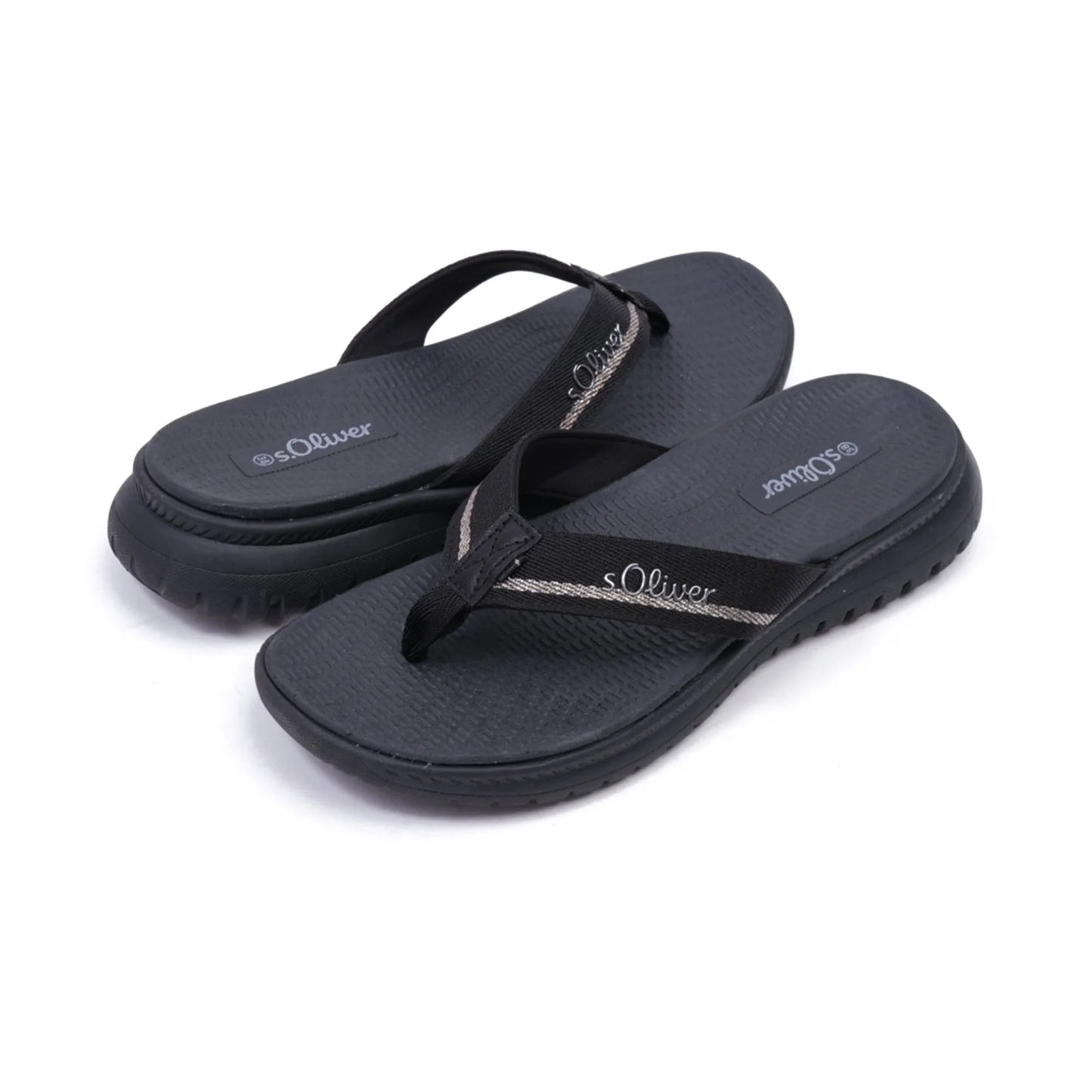 S. Oliver Women's Comfortable Flip-Flop Sandals Black - Sole Therapy