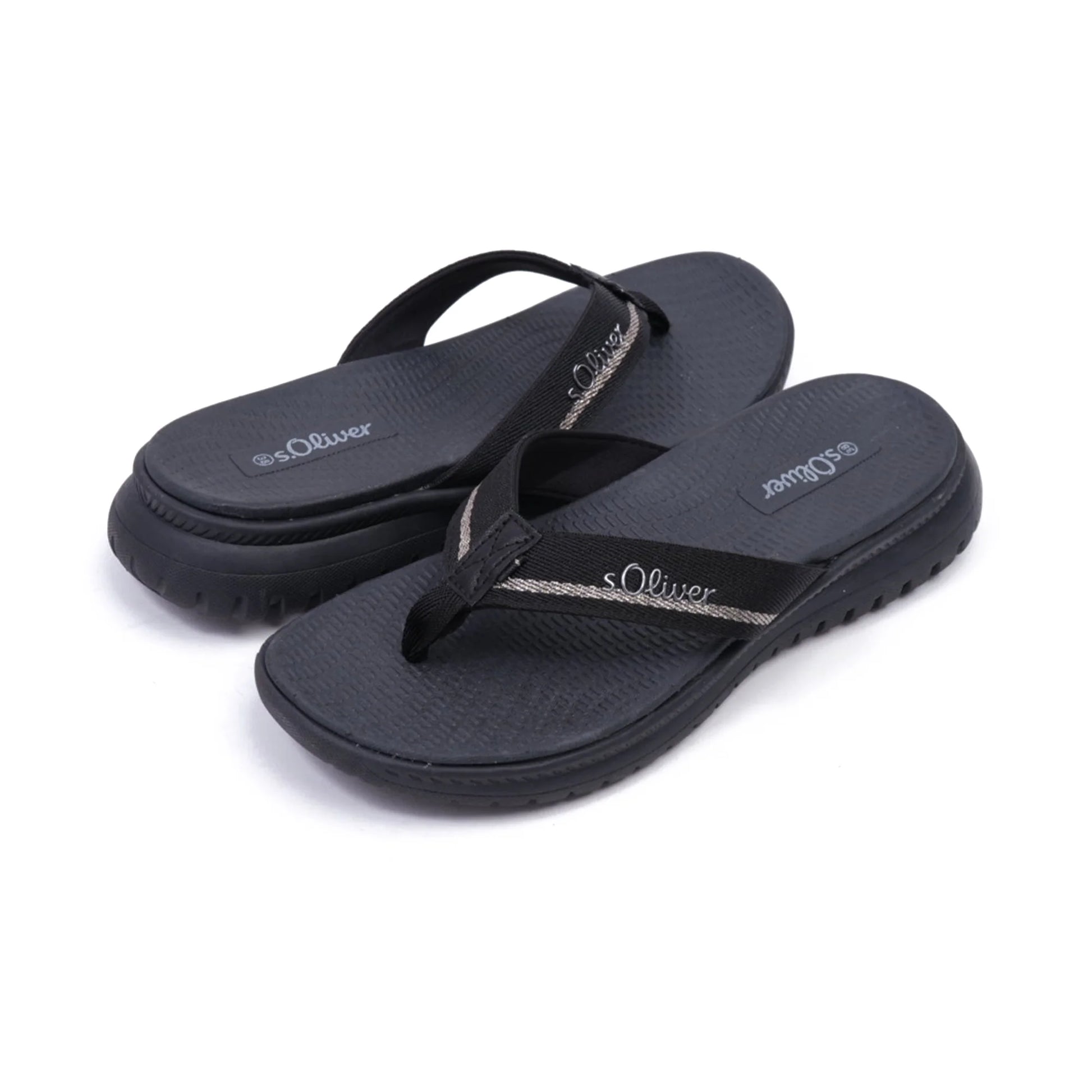 S. Oliver Women's Comfortable Flip-Flop Sandals Black - Sole Therapy