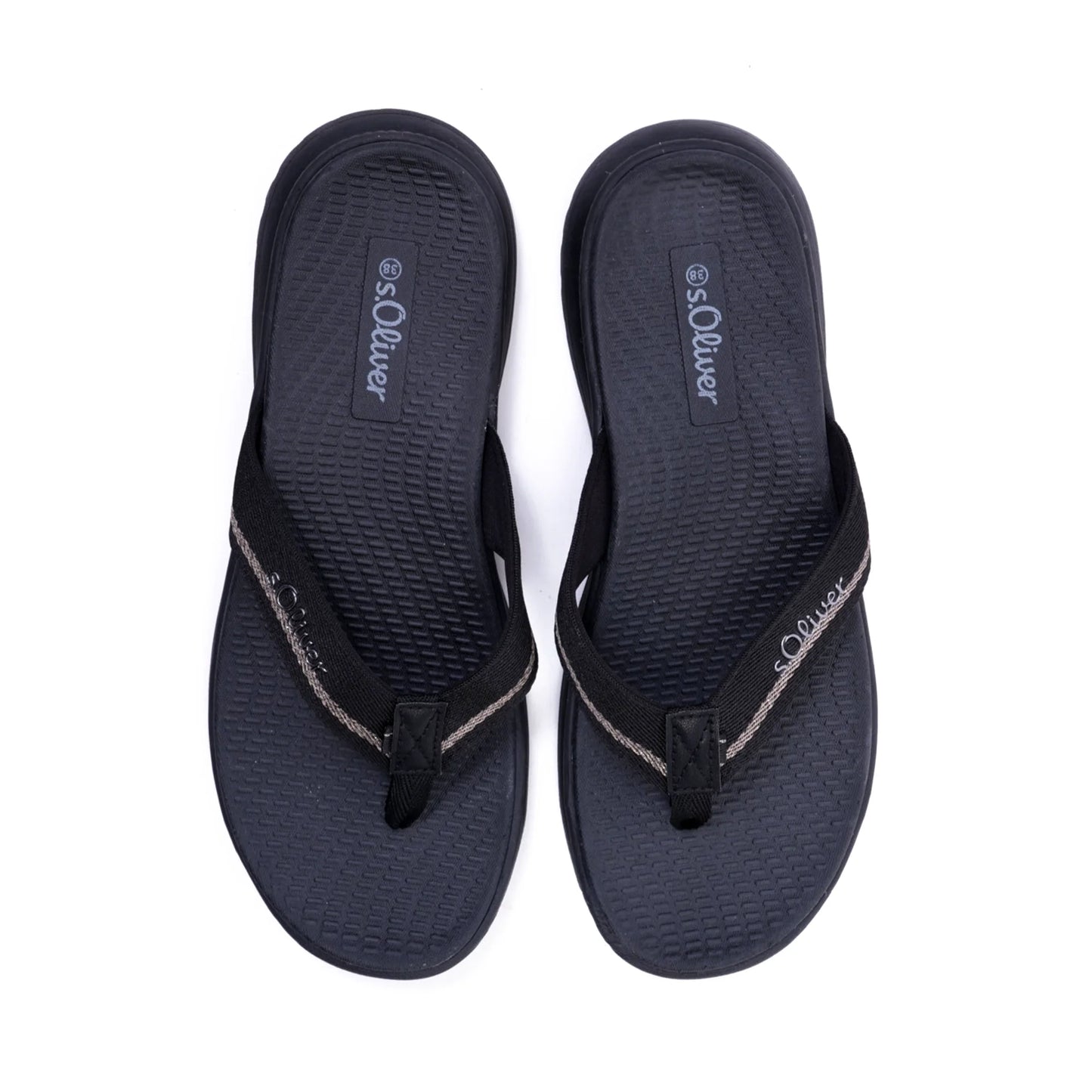 S. Oliver Women's Comfortable Flip-Flop Sandals Black - Sole Therapy