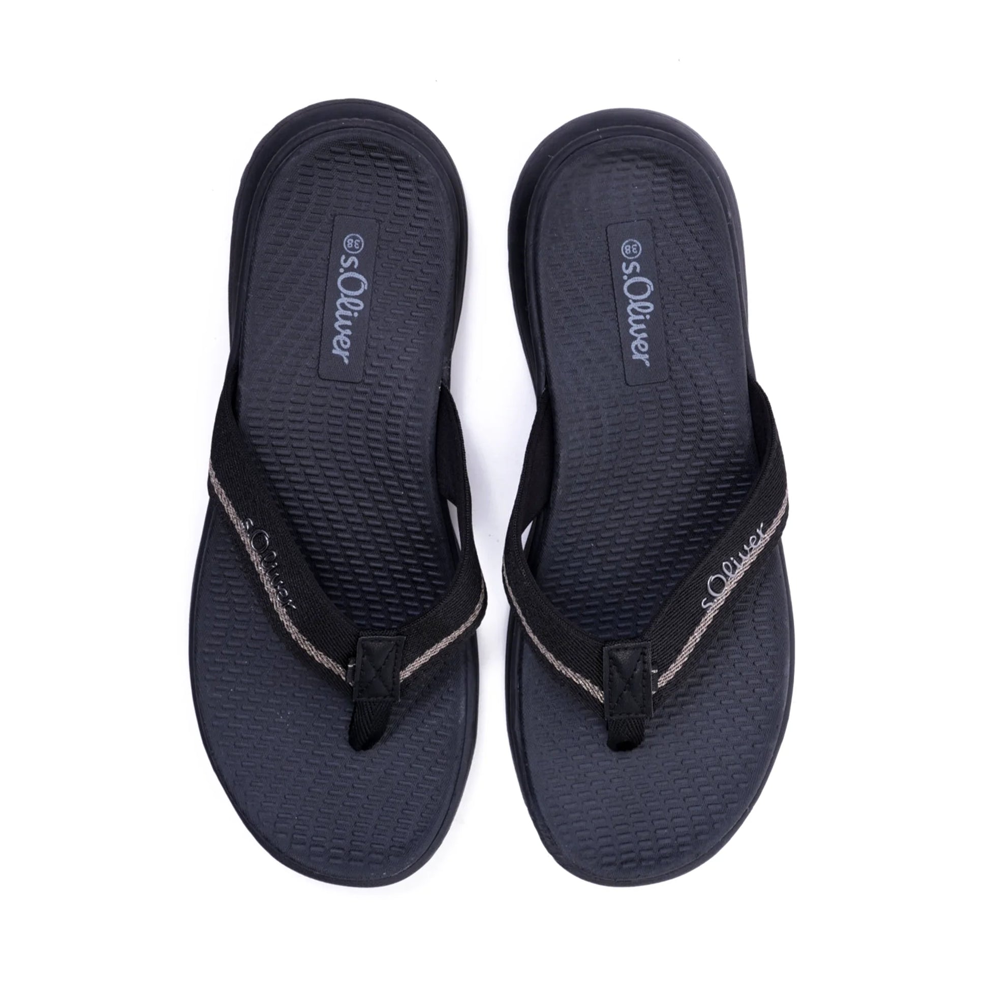 S. Oliver Women's Comfortable Flip-Flop Sandals Black - Sole Therapy