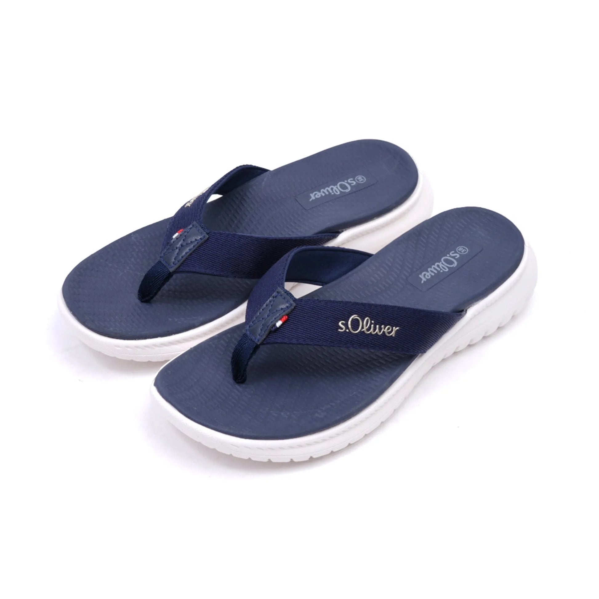 S. Oliver Women's Comfortable Flip-Flop Sandals Navy - Sole Therapy
