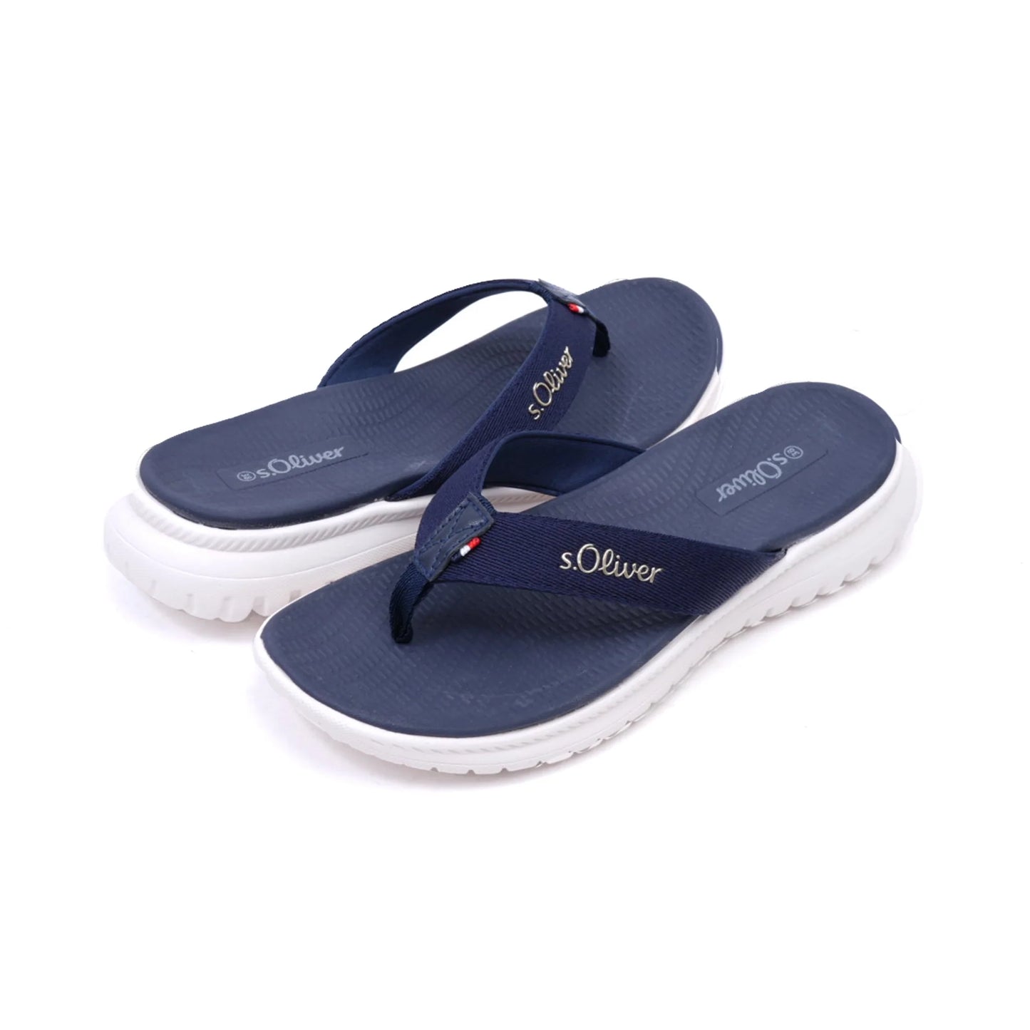 S. Oliver Women's Comfortable Flip-Flop Sandals Navy - Sole Therapy