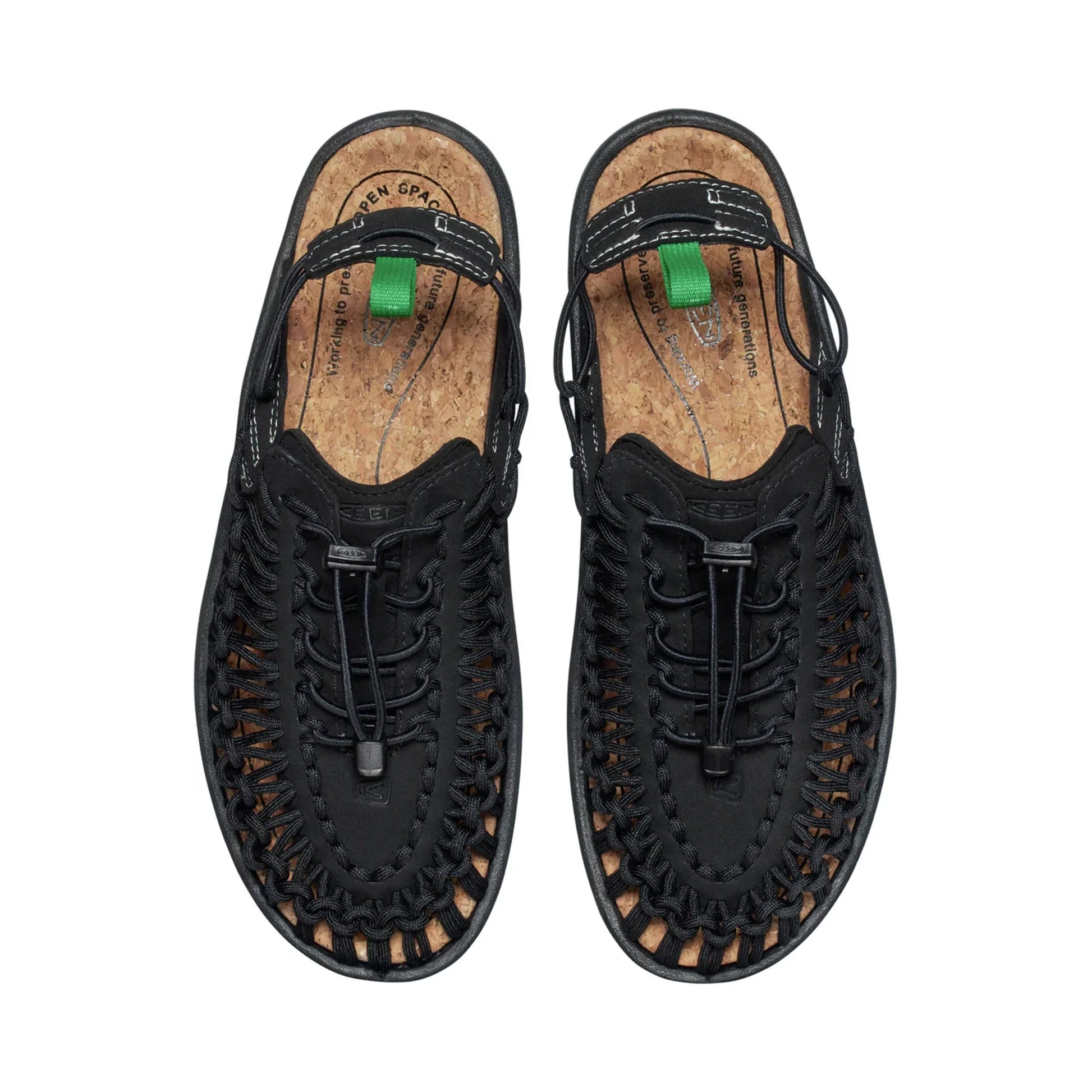 UNEEK II CONVERTIBLE X SANDALS BLACK/JOLLY GREEN - Sole Therapy