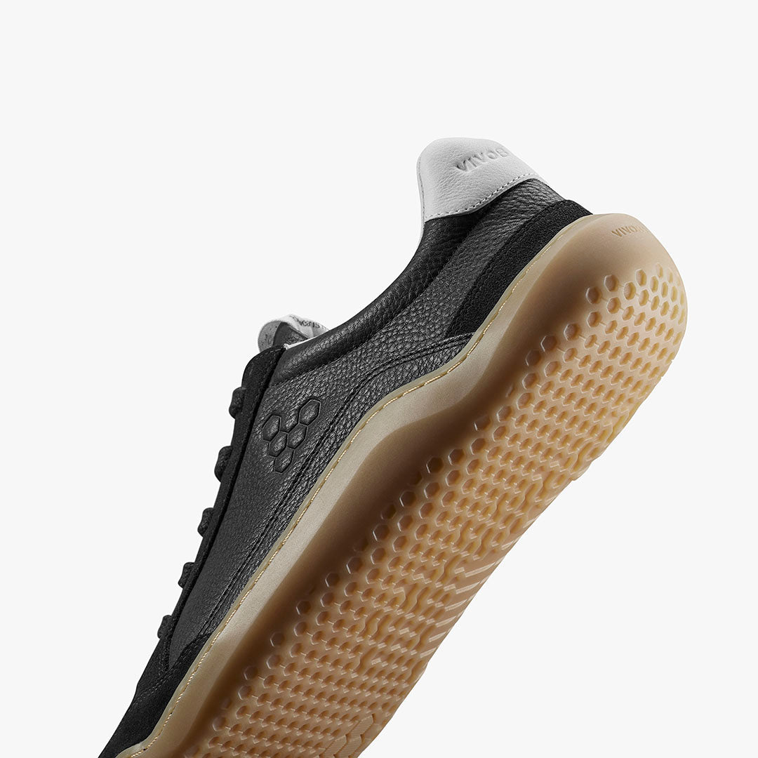 Vivobarefoot Gobi Ii Sneaker Premium Leather Womens Obsidian - Sole Therapy