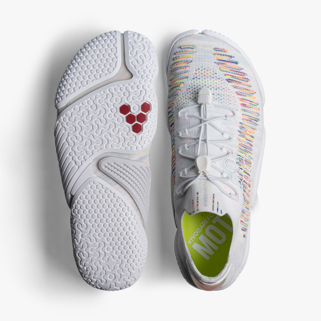 Vivobarefoot  Motus Flex Womens White  Space Dye - Sole Therapy