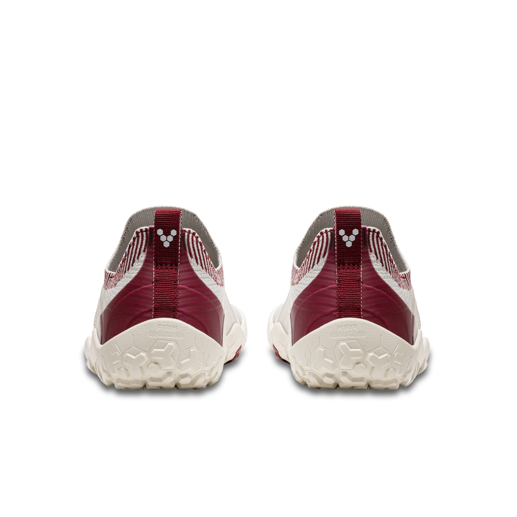 Vivobarefoot Primus Trail Knit Fg Mens Limestone Red Rumba - Sole Therapy