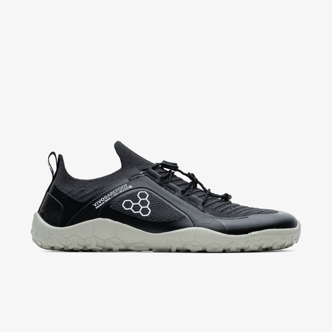 Vivobarefoot Primus Trail Knit Fg Mens Obsidian-Pelican - Sole Therapy