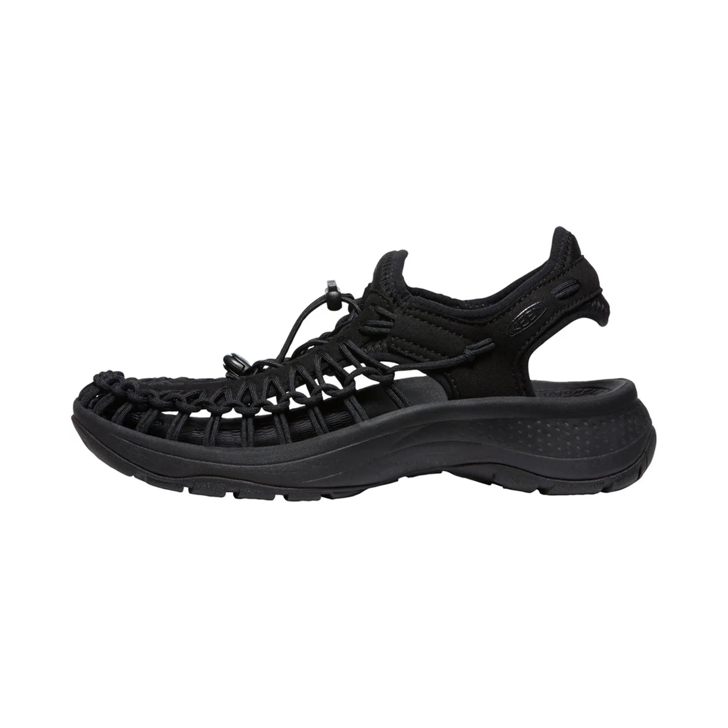 WOMEN UNEEK ASTORIA FLAT SANDALS BLACK/BLACK - Sole Therapy