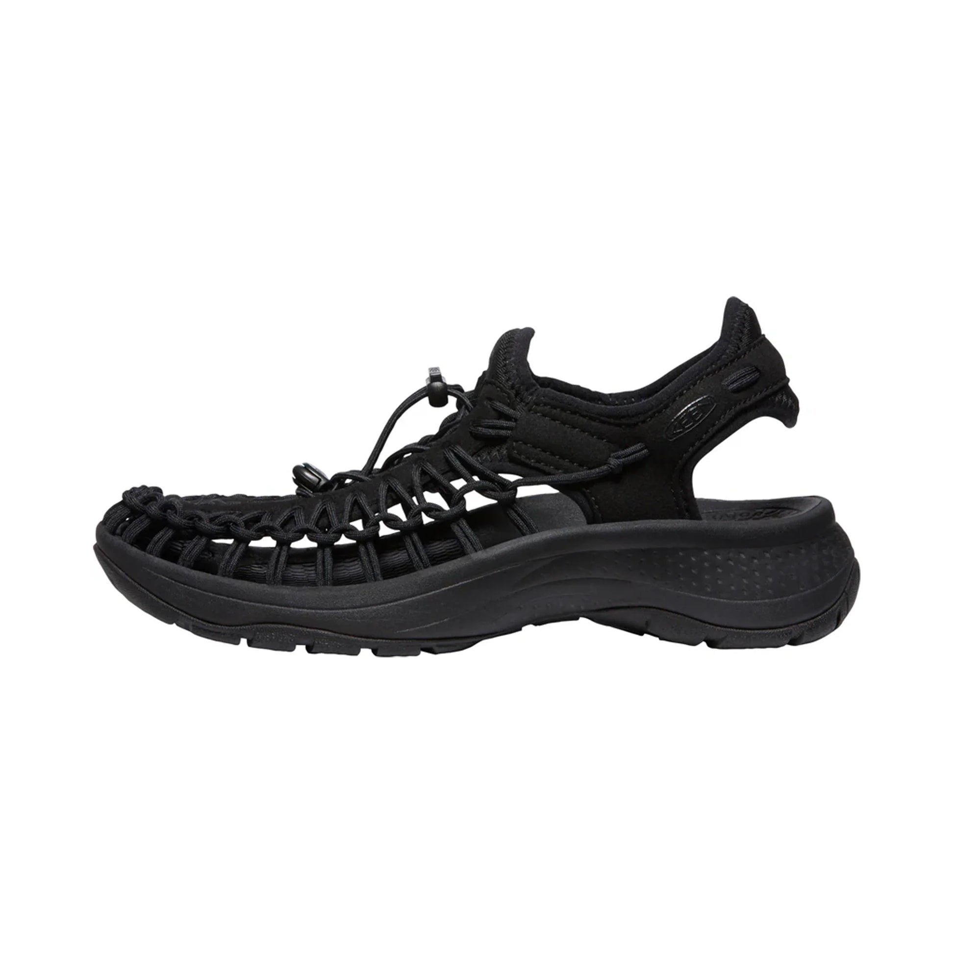 WOMEN UNEEK ASTORIA FLAT SANDALS BLACK/BLACK - Sole Therapy