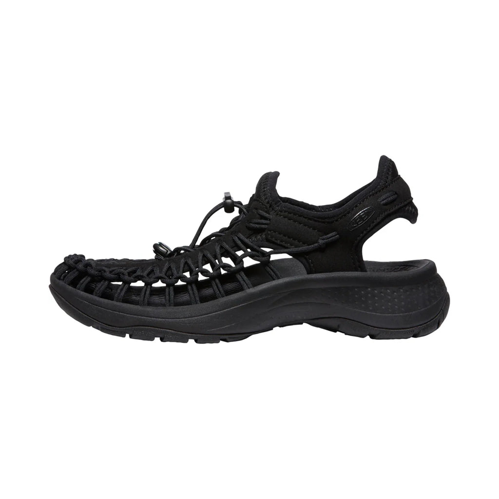 WOMEN UNEEK ASTORIA FLAT SANDALS BLACK/BLACK - Sole Therapy