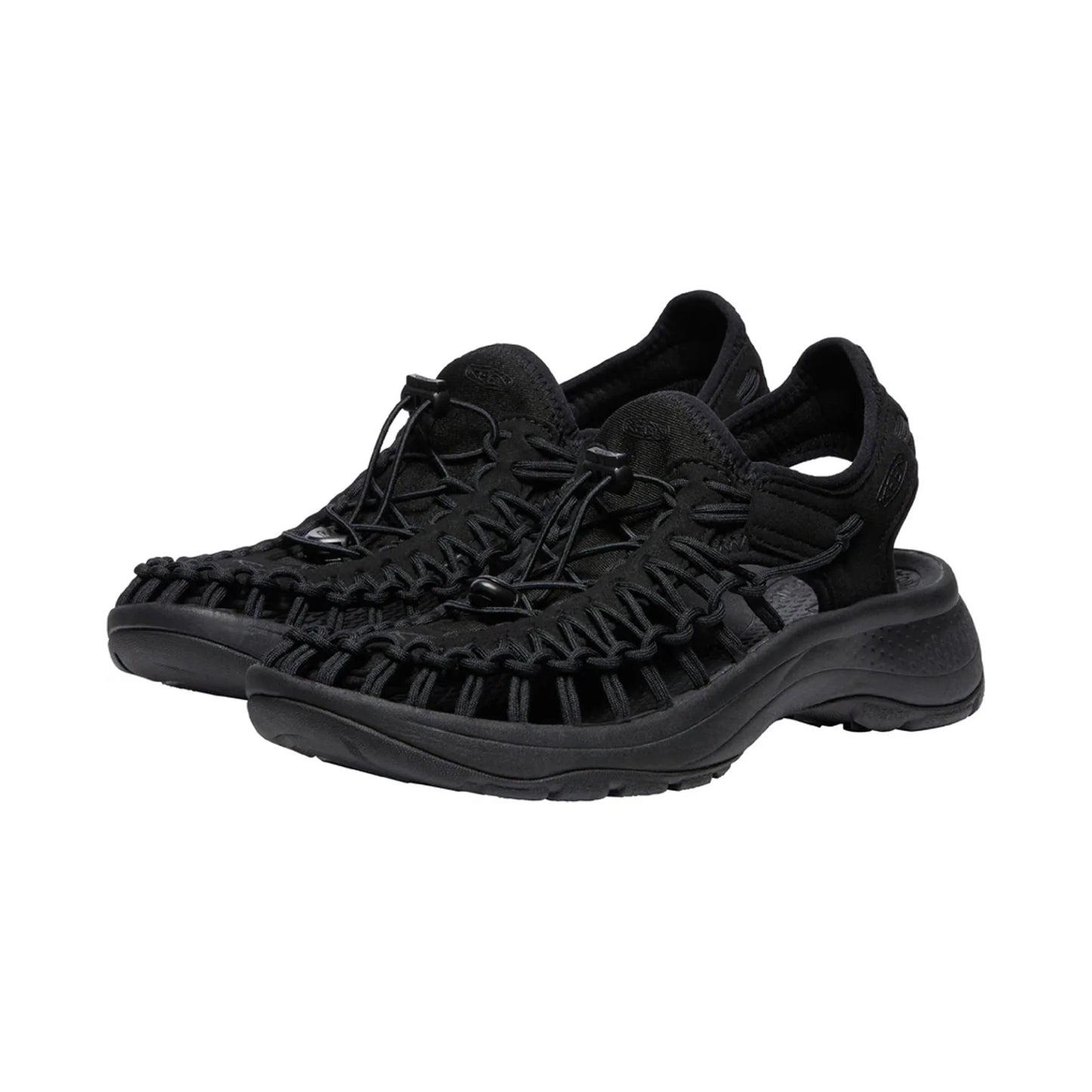 WOMEN UNEEK ASTORIA FLAT SANDALS BLACK/BLACK - Sole Therapy