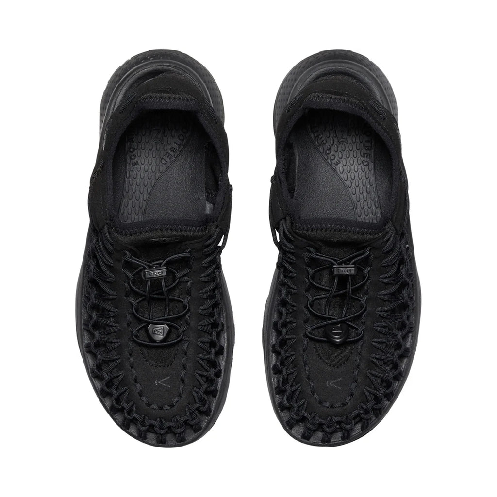 WOMEN UNEEK ASTORIA FLAT SANDALS BLACK/BLACK - Sole Therapy