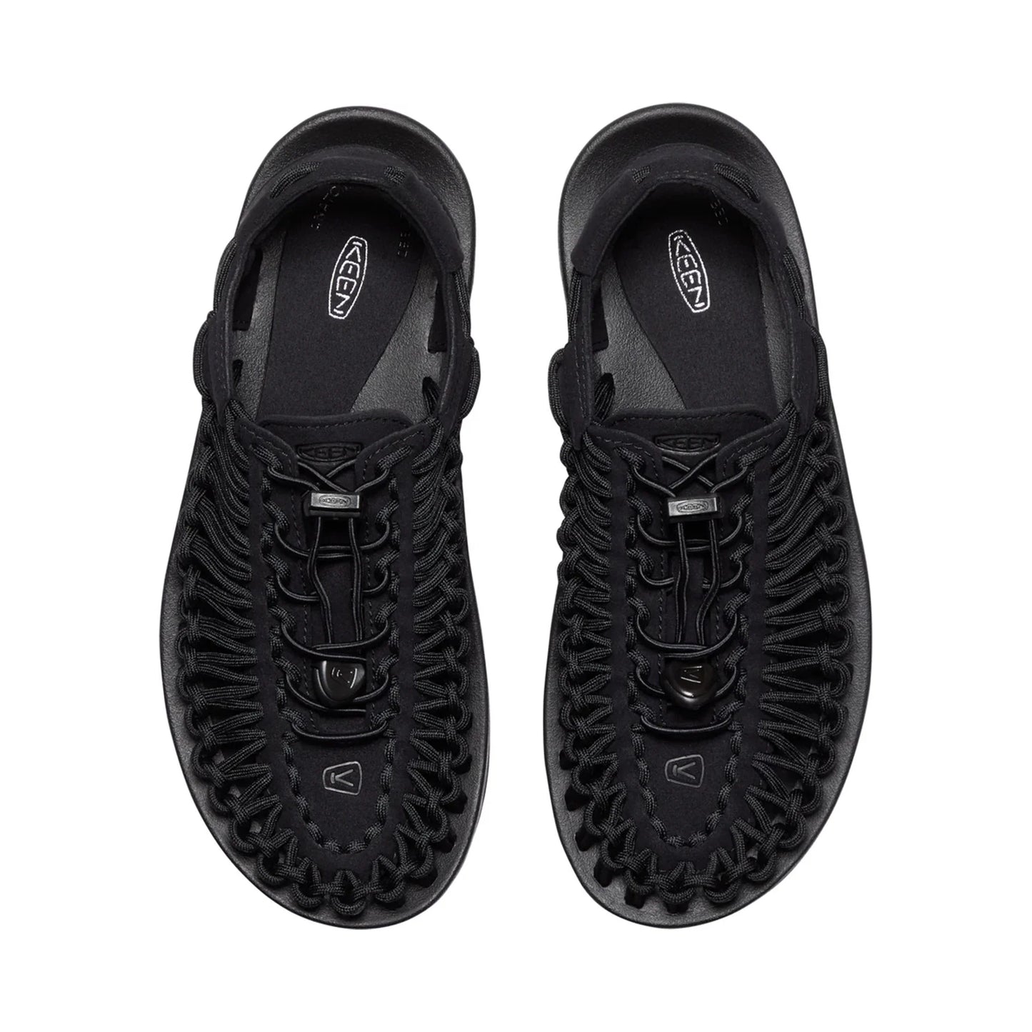 WOMEN UNEEK FLAT SANDALS BLACK/BLACK - Sole Therapy