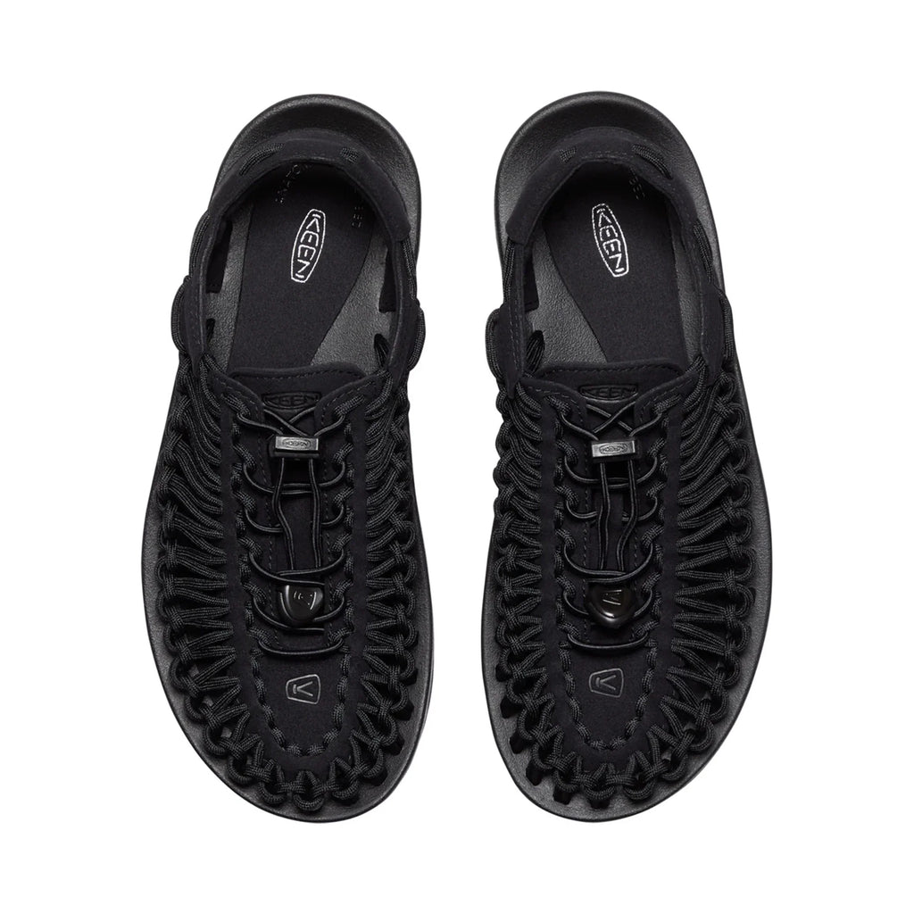 WOMEN UNEEK FLAT SANDALS BLACK/BLACK - Sole Therapy