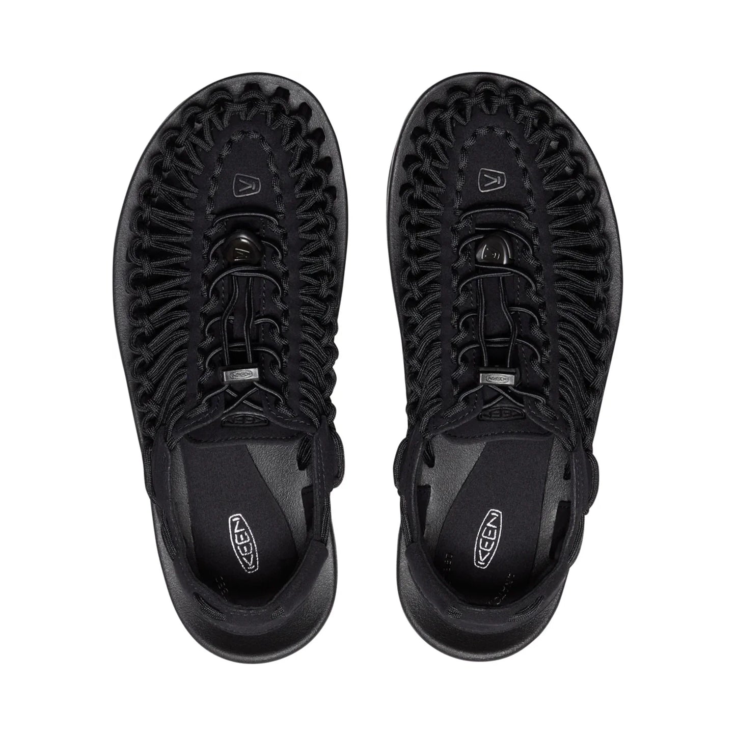 WOMEN UNEEK FLAT SANDALS BLACK/BLACK - Sole Therapy